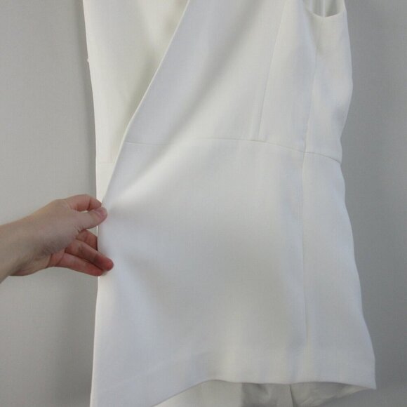 Club Monaco Vaal Vest Gile Women S White Tie Back Open Front Sleeveless 360 - Picture 7 of 14